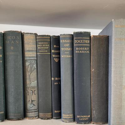 Antique Books in Various Shades of Blue and Green (LR-DZ)