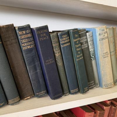 Antique Books in Various Shades of Blue and Green (LR-DZ)