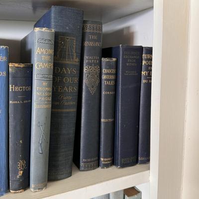 Antique Books in Various Shades of Blue and Green (LR-DZ)