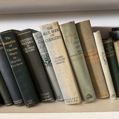 Antique Books in Various Shades of Blue and Green (LR-DZ)