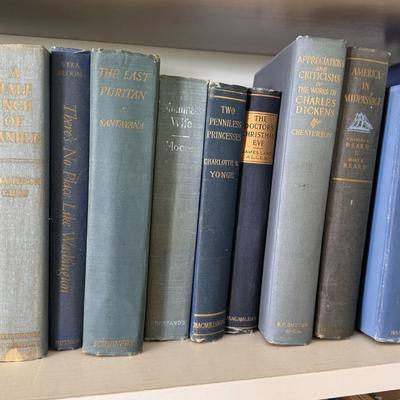 Antique Books in Various Shades of Blue and Green (LR-DZ)
