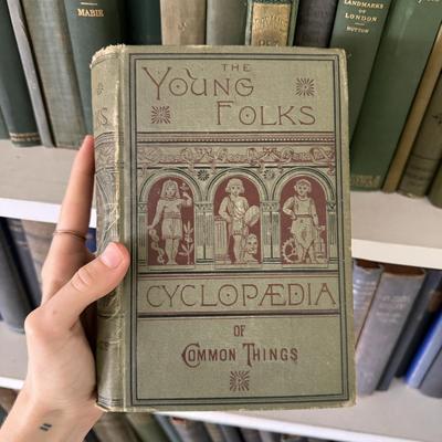 Antique Books in Various Shades of Blue and Green (LR-DZ)