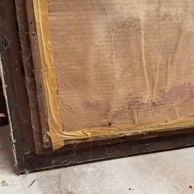 Large Gold Colored Ornate Mirror (B1-DZ)