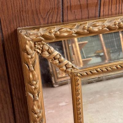 Regency Style Gold Colored Framed Mirror (B1-DZ)