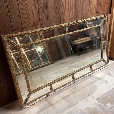 Regency Style Gold Colored Framed Mirror (B1-DZ)
