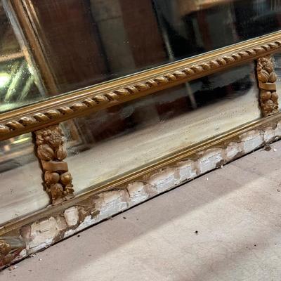 Regency Style Gold Colored Framed Mirror (B1-DZ)
