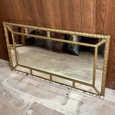 Regency Style Gold Colored Framed Mirror (B1-DZ)