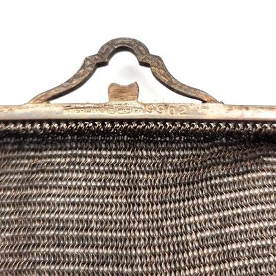 Lot #345 Antique Sterling Silver Mesh Bag - Flapper era