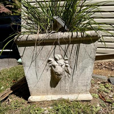 Two Concrete Planters (Y-DZ)