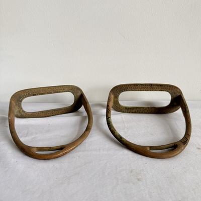 Antique horse bit, spurs, and stirrups (PB-DZ)