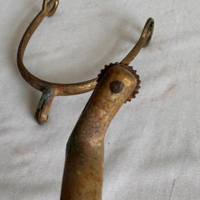 Antique horse bit, spurs, and stirrups (PB-DZ)