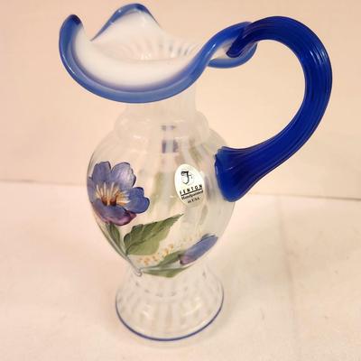 Lot #351 Fenton Art Glass Ewer