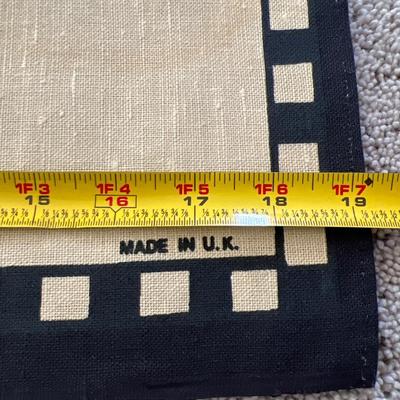 Lot Vintage MCM Fabric, Embroidery, Placemats