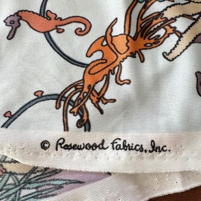 Lot Vintage MCM Fabric, Embroidery, Placemats