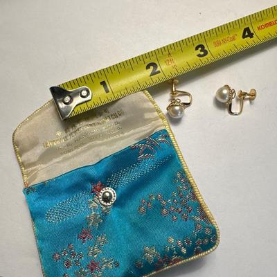 14k real pearl earrings