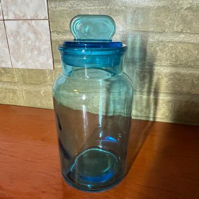 Lot 316 Vintage MCM Blue Canister