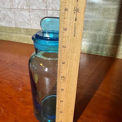 Lot 316 Vintage MCM Blue Canister