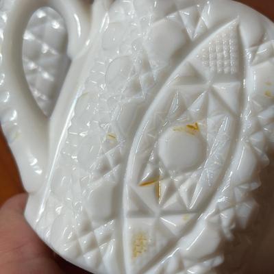 Lot 317 Antique Milk glass Cream & sugar