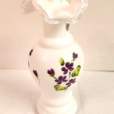 Lot #361 Fenton Art Glass Violet Vase 2002
