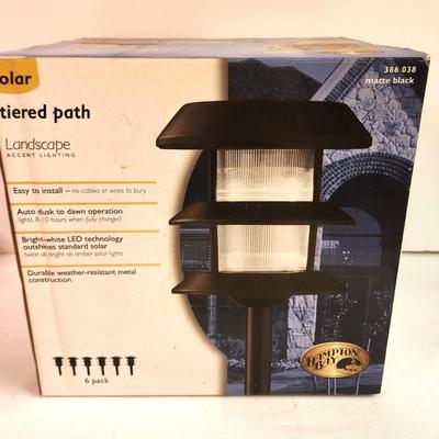 Lot #364 Hampton Bay New in Box Solar Landscape Lights