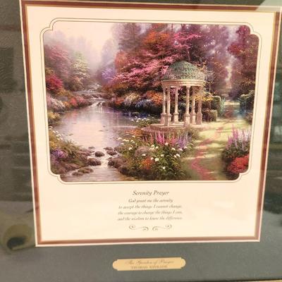 Lot #366 Framed Serenity Prayer - Thomas Kinkade