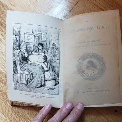 Assortment of Red Antique and Vintage Books (LR-KD)