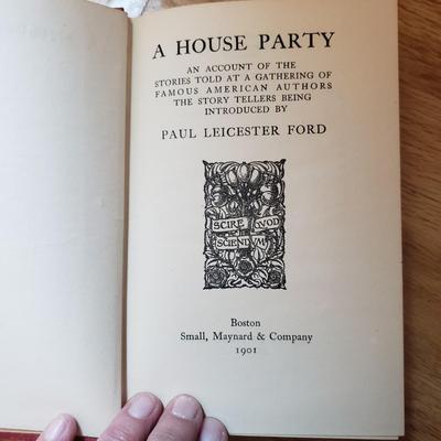 Assortment of Red Antique and Vintage Books (LR-KD)