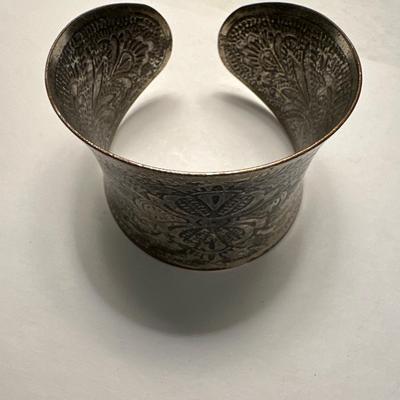 Vintage steel cuff bracelet