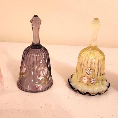 Lot #370 Lot of 4 Small Fenton Art Glass Bells