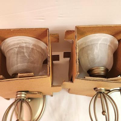 Lot #373 Pair Home Interiors Candle Sconces - new in box