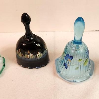 Lot #374 Lot of 4 small Fenton Art Glass bells