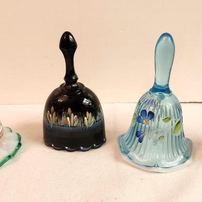 Lot #374 Lot of 4 small Fenton Art Glass bells