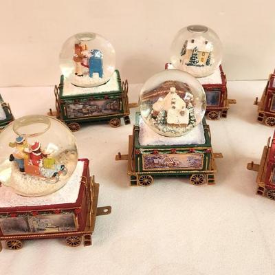 Lot #383 Lot of Bradford Exchange Thomas Kinkade "Wonderland Express" Train cars