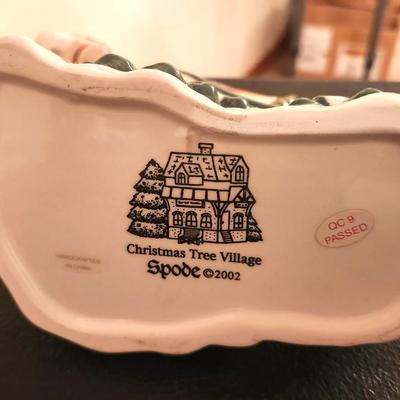 Lot #390 Lot of 2 pieces of SPODE Christmas Tree - Decorative items