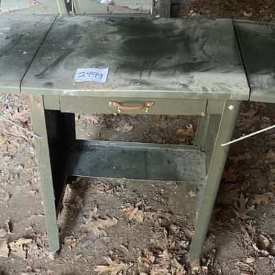 Vintage Metal Typewriter Table