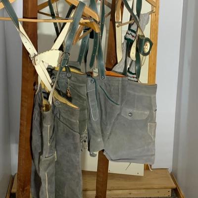 Four Pair Vintage German Lederhosen