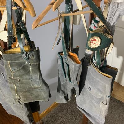 Four Pair Vintage German Lederhosen