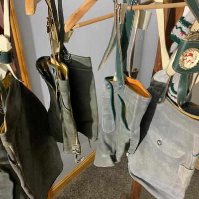 Four Pair Vintage German Lederhosen