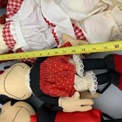 Vintage Raggedy Anne / Mickey Minnie Mouse Lot