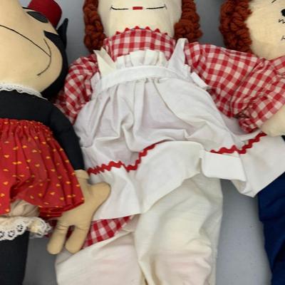 Vintage Raggedy Anne / Mickey Minnie Mouse Lot