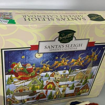 Byers Choice Santa’s Sleigh Advent Calendar In Box
