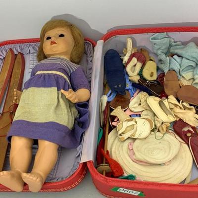 Antique German Doll w/ Accessories