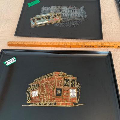 Couroc Tray Lot - Trolley Cars