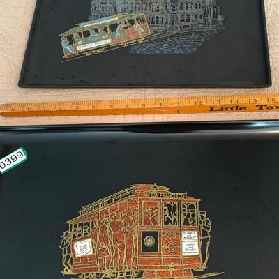 Couroc Tray Lot - Trolley Cars