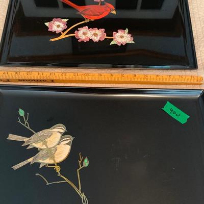 Couroc Tray Lot - Birds