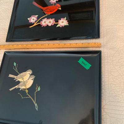 Couroc Tray Lot - Birds