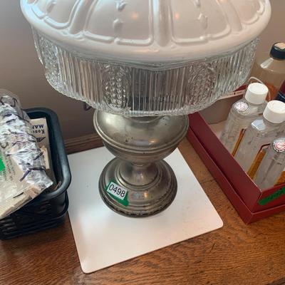 Large Oil Lamp w Extra Oil & Wicks