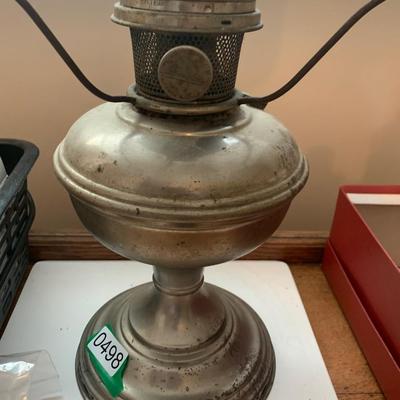 Large Oil Lamp w Extra Oil & Wicks