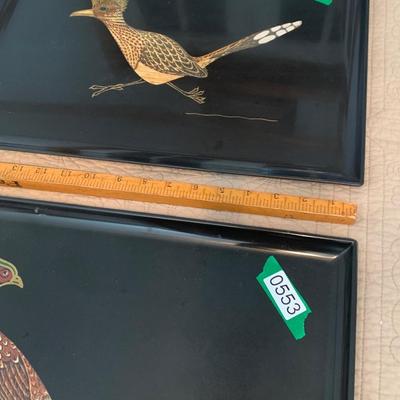 Couroc Trays Lot - Pheasant Roadrunner