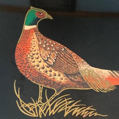 Couroc Trays Lot - Pheasant Roadrunner